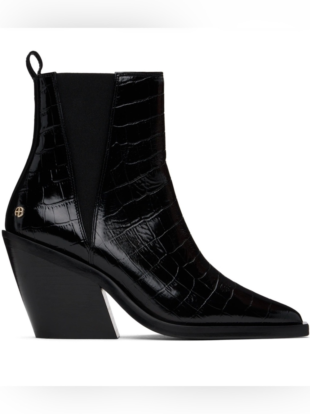 ANINE BING Black Bekah Chelsea Boots, Size 6